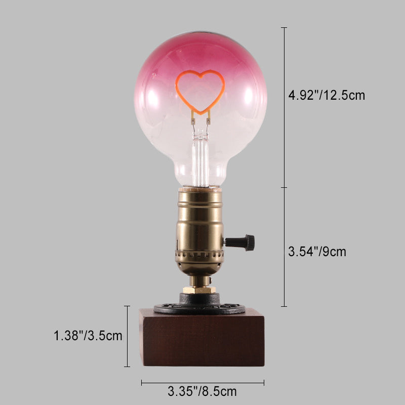 Square Elliptical Aluminium Copper Table Lamp