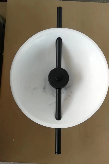 Round Marble Iron Wall Lamp