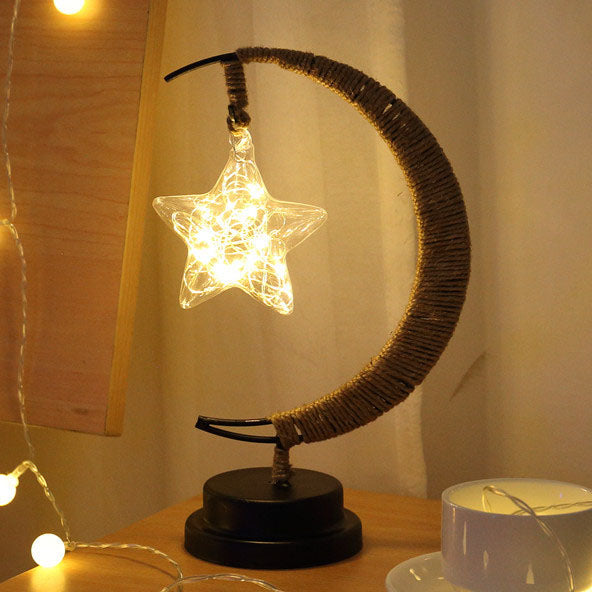 Decorative Moon Orb Stars Table Lamp