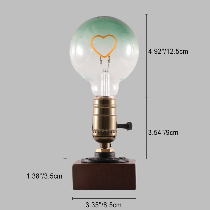Square Elliptical Aluminium Copper Table Lamp