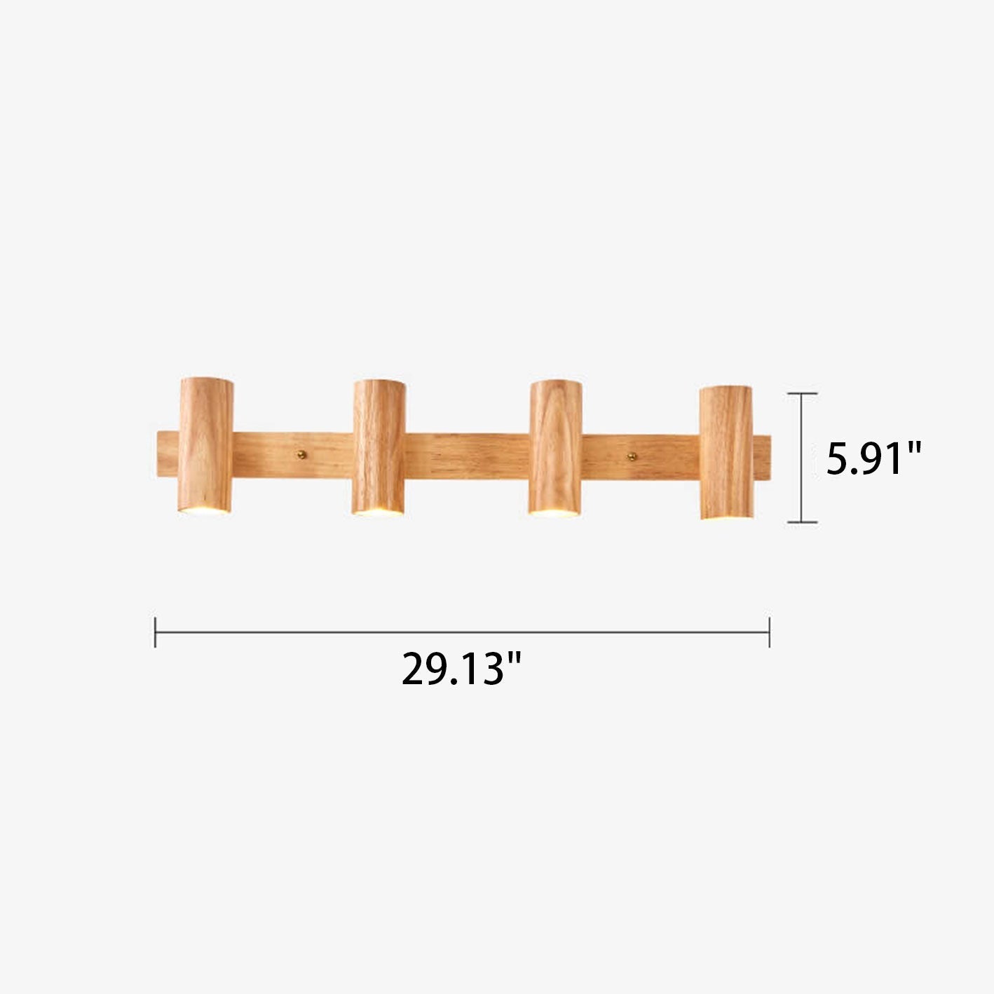 Wood 1/2/3 2-Light Wall Lamp