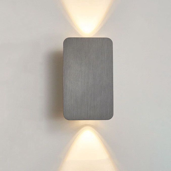 Aluminum Rectangular Flat Panel 2-Light Wall Lamp