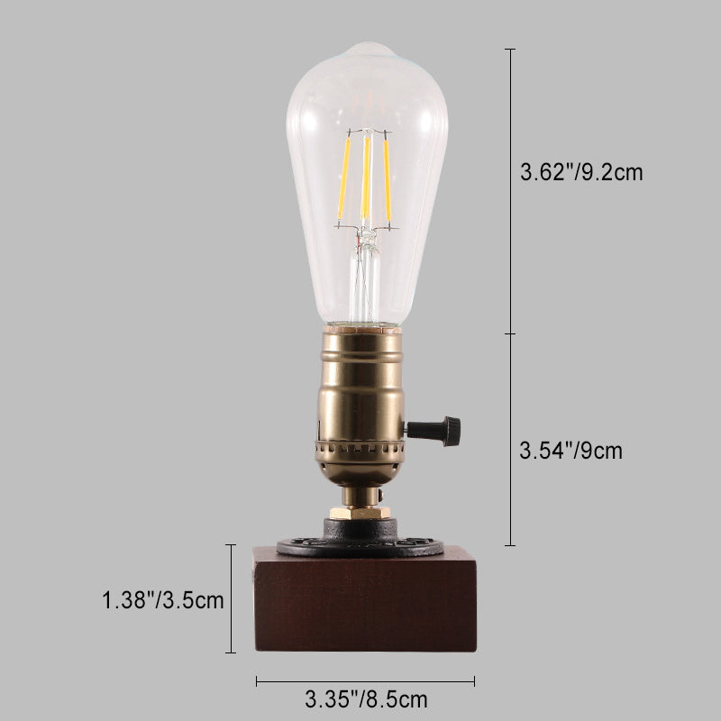 Square Elliptical Aluminium Copper Table Lamp