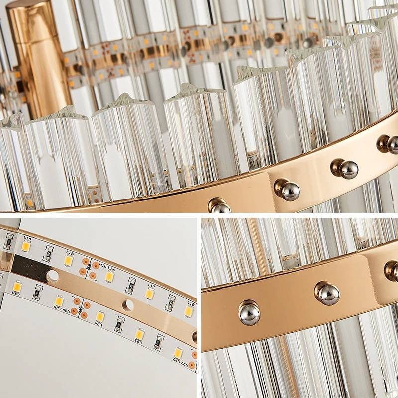 Dazzling Prismatic Crystal Hardware Table Lamp