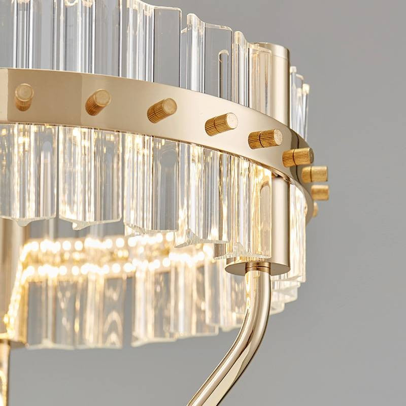 Dazzling Prismatic Crystal Hardware Table Lamp