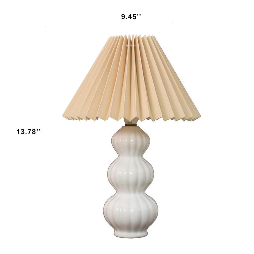 Lattice Pleated Ceramic Table Lamp
