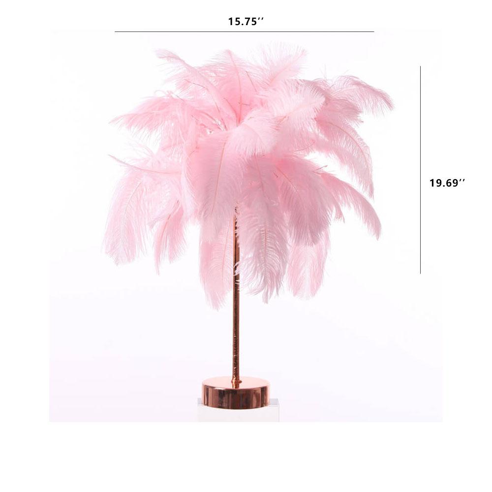 Feather Copper Wire Decoration Table Lamp