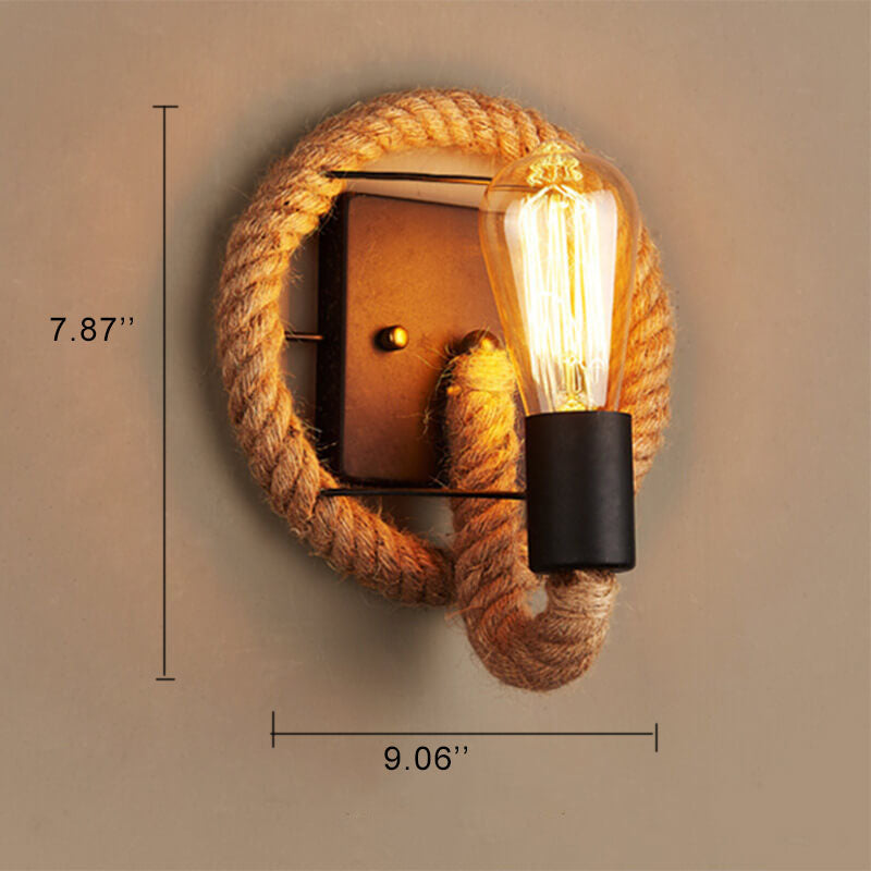 Hemp Rope Design Wall Lamp