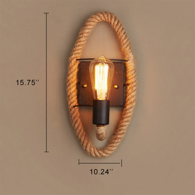 Hemp Rope Design Wall Lamp