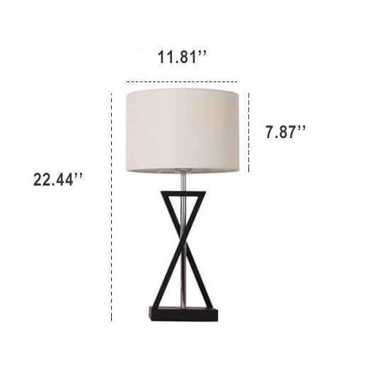 Fabric Cylindrical Table Lamp