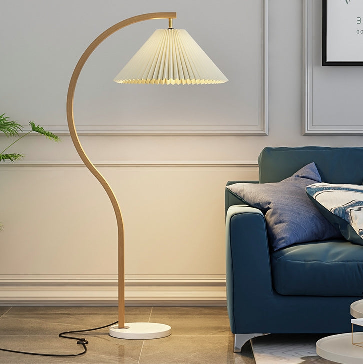 Modern Minimalist Pleated Fabric Floor Lamp